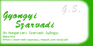gyongyi szarvadi business card